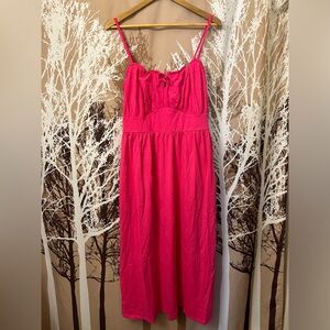 NWT Old Navy Large Tall Vibrant Pink Maxi Dress